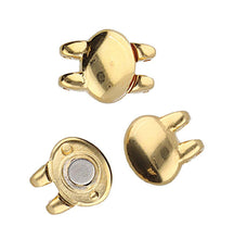 Load image into Gallery viewer, Superduo Magnetic Clasp 'Kypri' 24K Gold Plated Qty: 1
