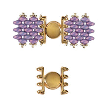 Load image into Gallery viewer, Superduo Magnetic Clasp 'Ateni IV' 24K Gold Plated Qty: 1
