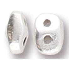 Load image into Gallery viewer, Superduo Bead Substitute 'Melakonas' Antique Silver Plated Qty: 1
