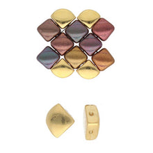 Load image into Gallery viewer, Silky Side Bead 'Kardiani' 24K Gold Plated Qty: 1
