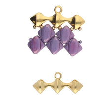 Load image into Gallery viewer, Silky Bead Ending 'Kionia III' 24K Gold Plated Qty: 1
