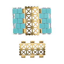 Load image into Gallery viewer, Tila Connector 'Faragas' 24k Gold Plated Qty: 1

