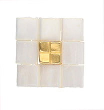 Load image into Gallery viewer, Tila Bead Substitute 'Voutakos' 24K Gold Plated Qty: 1
