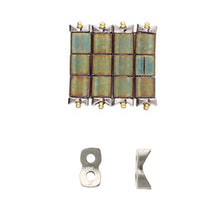 Load image into Gallery viewer, Tila Side Bead 'Tourkou' Antique Silver Plated Qty: 1
