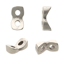 Load image into Gallery viewer, Tila Side Bead 'Tourkou' Antique Silver Plated Qty: 1
