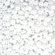 Czech Superduo Beads 2.5x5mm Chalk Qty:10g