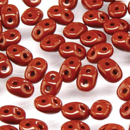 Czech Superduo Beads 2.5x5mm Chocolate Opaque Qty: 10g