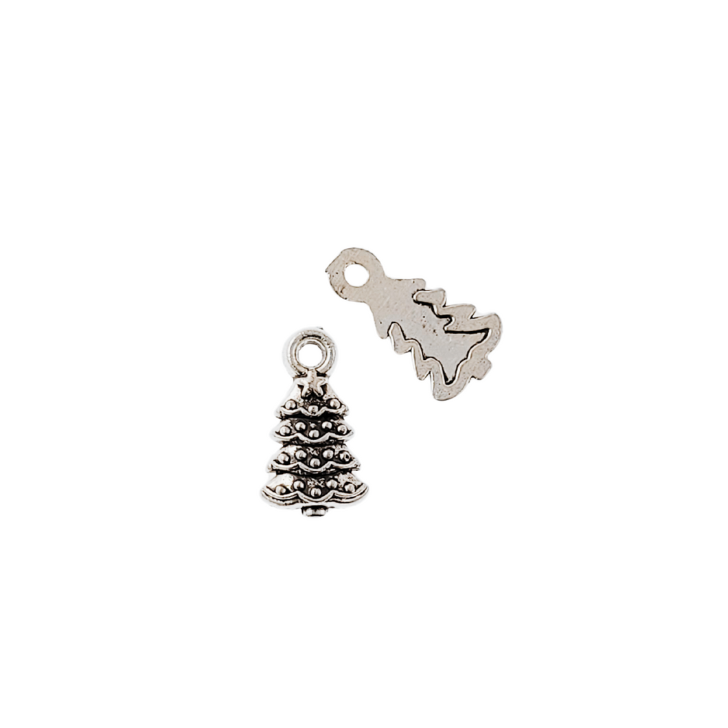 Antique Silver Charm Christmas Tree 2