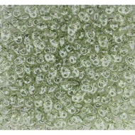 Czech Superduo Beads 2.5x5mm Crystal Green Luster Qty: 10g
