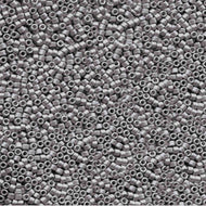 Miyuki Delica 11/0 1186 (DB) Galvanized Semi-Frosted Graphite Qty:5g Tube
