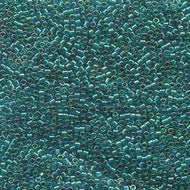 Miyuki Delica 11/0 1248 (DB) Caribbean Teal Transparent AB Qty:5g Tube