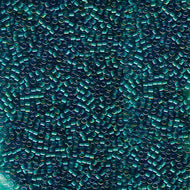 Miyuki Delica 11/0 1764 (DB) Aqua Emerald Lined AB Qty:5g Tube
