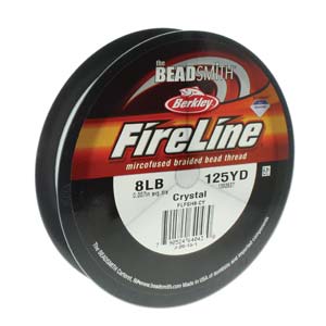 Fireline Braided Bead Thread .007in 8lb Crystal Clear Qty:125 Yds