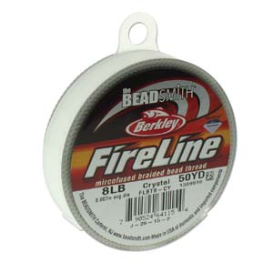 Fireline Braided Bead Thread .007in 8lb Crystal Clear Qty:50 Yds