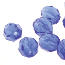 Load image into Gallery viewer, Czech Faceted Fire Polished Rounds 4mm Sapphire Qty:38 strung
