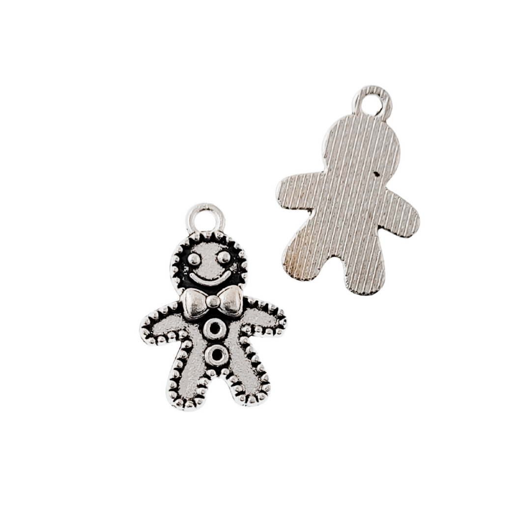 Antique Silver Charm Gingerbread Man