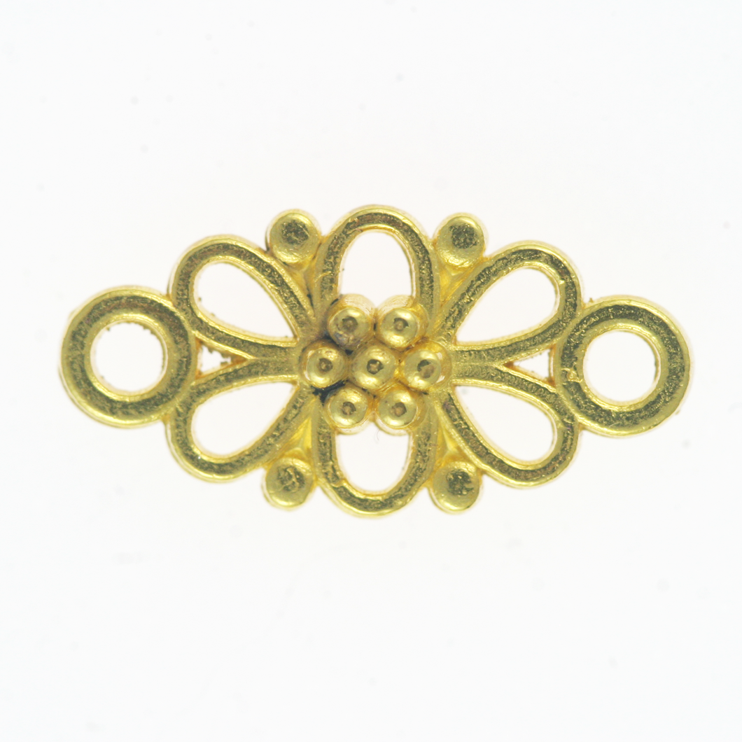 Gold Plated Flower Connector Qty:1