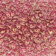 Czech Superduo Beads 2.5x5mm Halo French Rose Qty: 10g