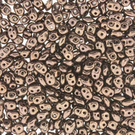 Czech Superduo Beads 2.5x5mm Jet Bronze Qty: 10g
