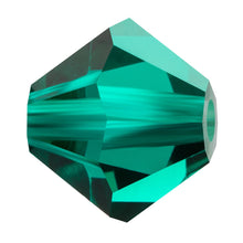 Load image into Gallery viewer, Preciosa 6mm Bicones Emerald Qty:21
