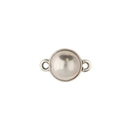 Antique Silver Plated Magnetic Clasps Sphere 10x15mm Qty: 1