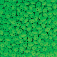 Czech Superduo Beads 2.5x5mm Neon Green Qty: 10g