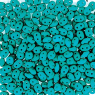 Czech Superduo Beads 2.5x5mm Neon Petrol Qty: 10g