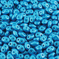 Czech Superduo Beads 2.5x5mm Pearl Shine Azuro Qty: 10g