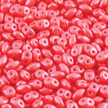 Load image into Gallery viewer, Czech Superduo Beads 2.5x5mm Pearl Shine Rose Qty: 10g
