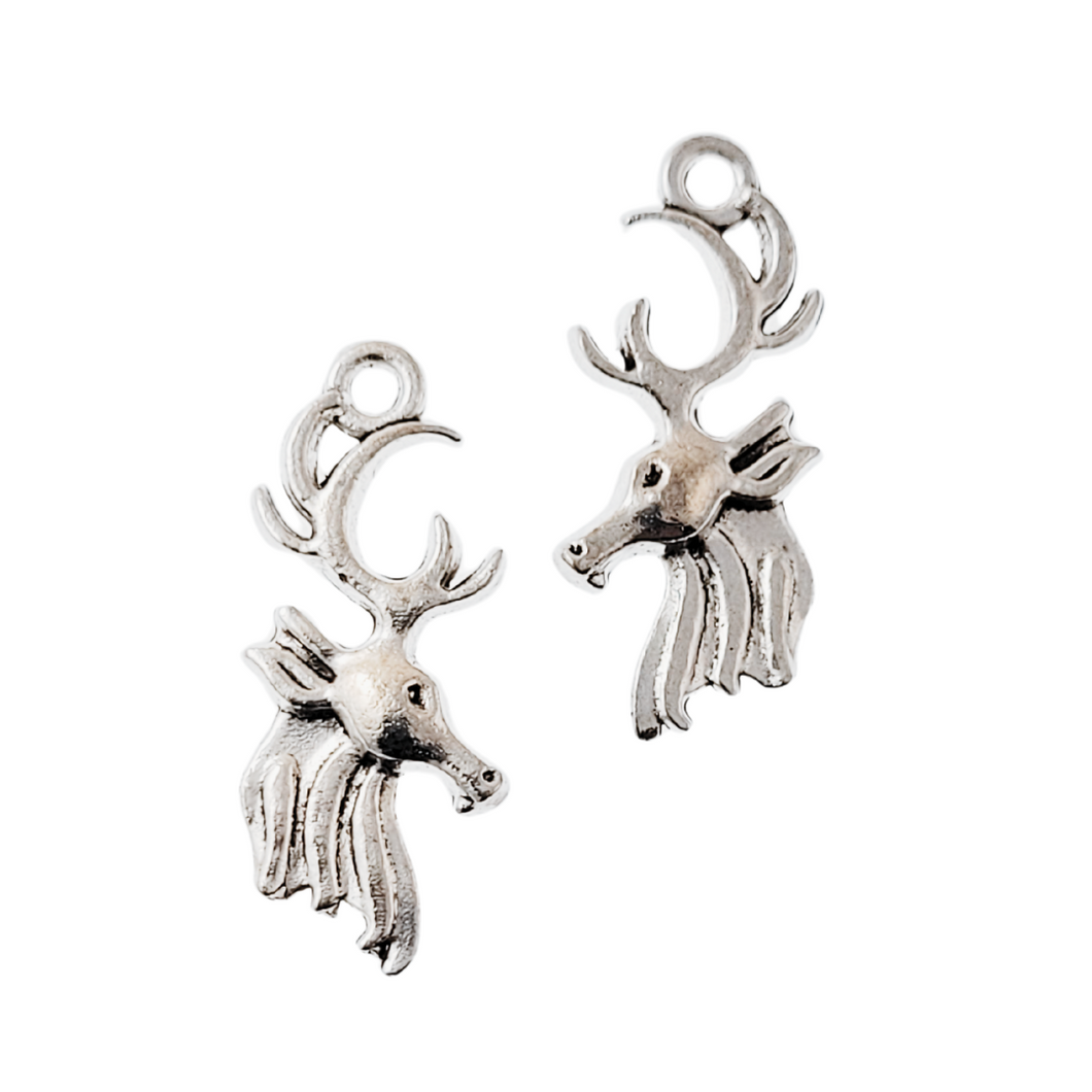 Antique Silver Charm Reindeer 2