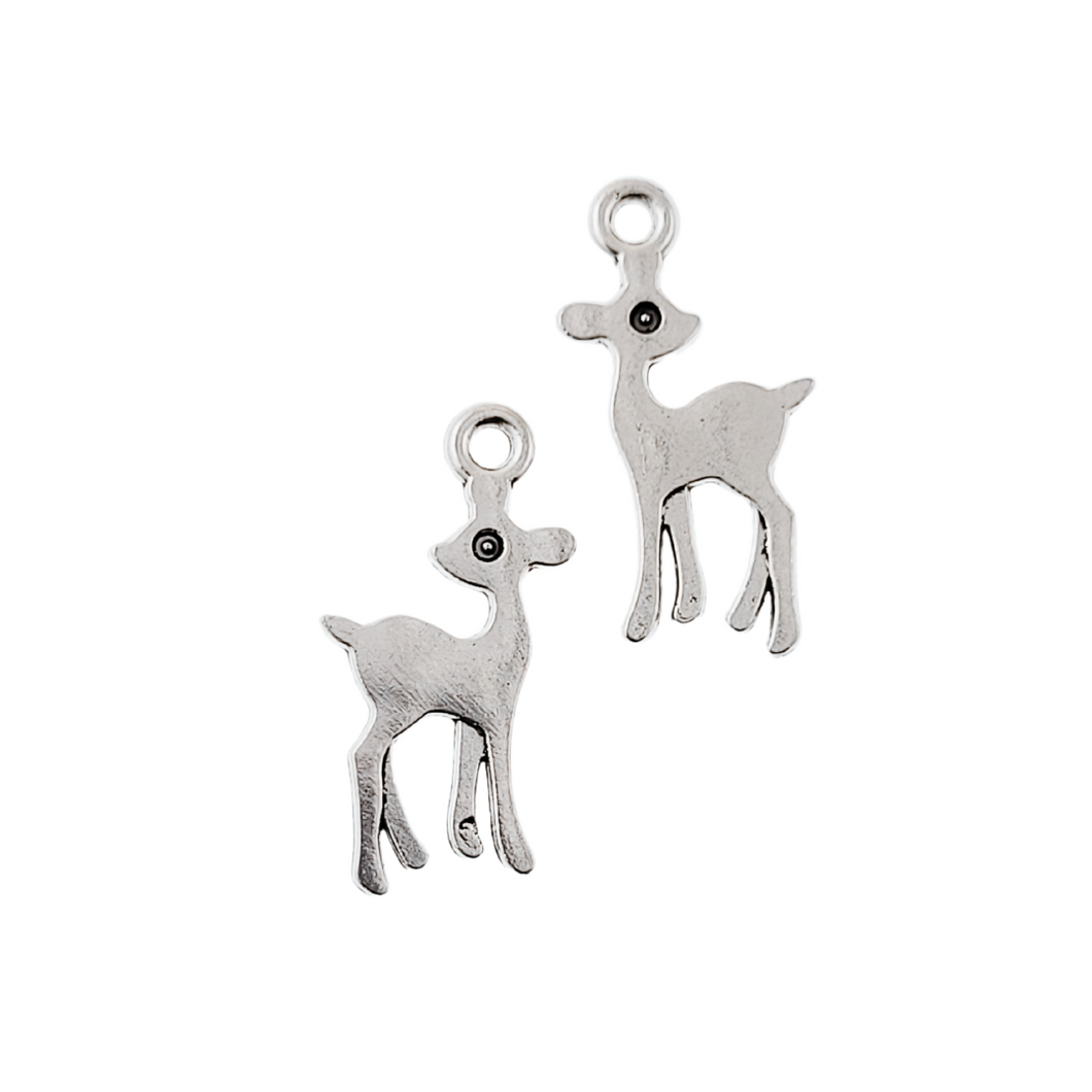 Antique Silver Charm Reindeer 4