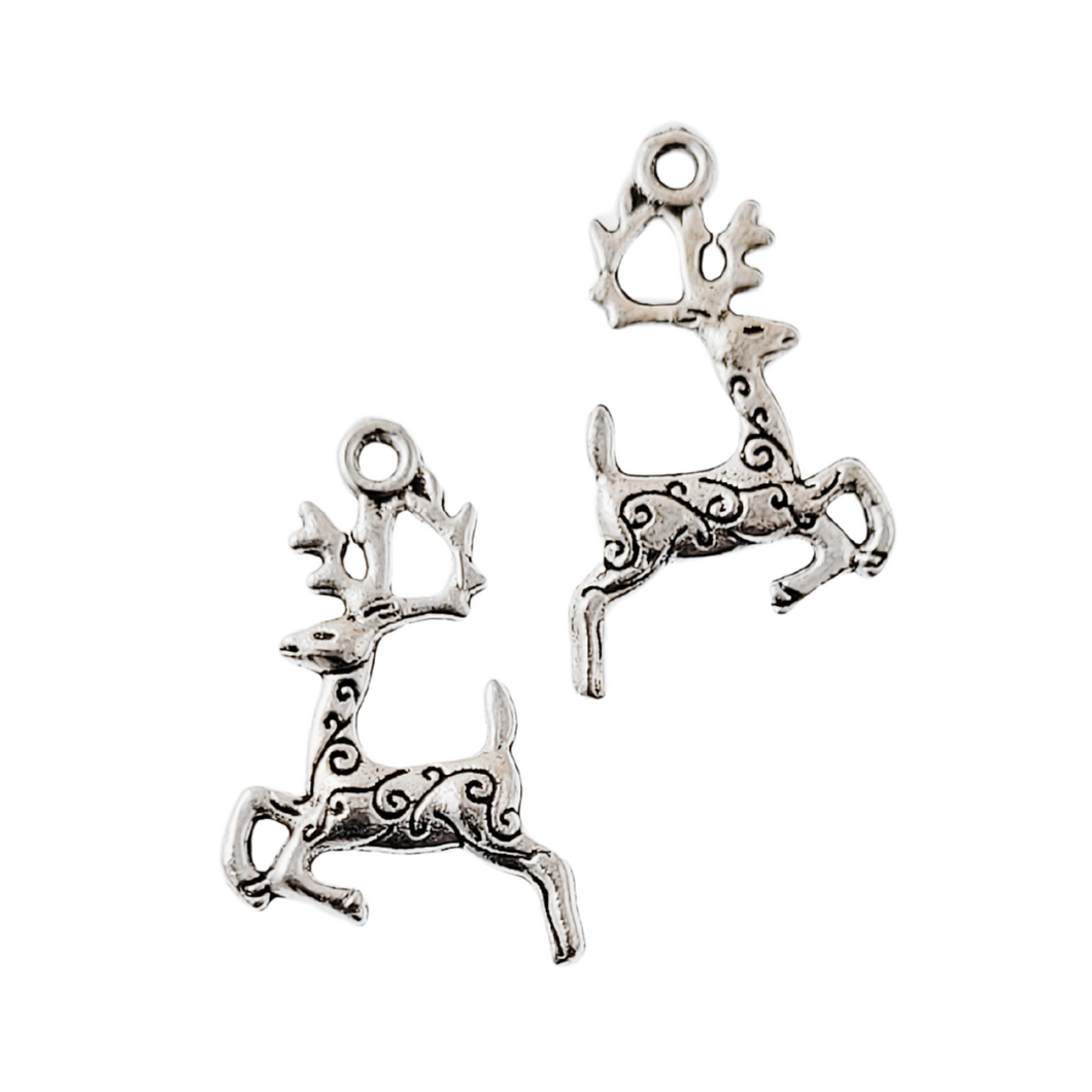 Antique Silver Charm Reindeer 6