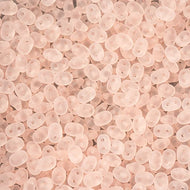 Czech Superduo Beads 2.5x5mm Roseline Matte Qty: 10g