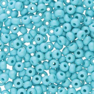 Czech Seedbeads 6/0 Turquoise Blue/Green Opaque Qty: 23g