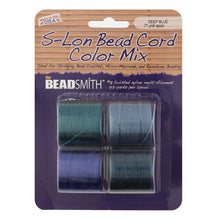 Load image into Gallery viewer, S-Lon Bead Cord (Tex 210) 'Deep Blue Sea Mix'
