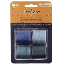 Load image into Gallery viewer, S-Lon Bead Cord (Tex 210) 'Denim Mix'
