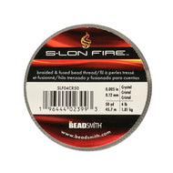 S-Lon Fire Braided Bead Thread .005in 4lb Crystal Qty:50 Yds
