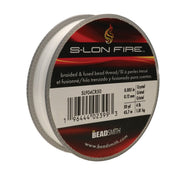 S-Lon Fire Braided Bead Thread .005in 4lb Crystal Qty:50 Yds