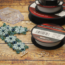 Load image into Gallery viewer, S-Lon Fire Braided Bead Thread .005in 4lb Crystal Qty:50 Yds
