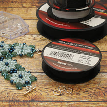 Load image into Gallery viewer, S-Lon Fire Braided Bead Thread .006in 6lb Black Qty:50 Yds
