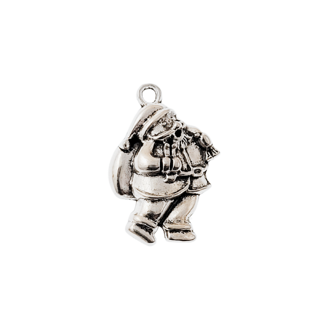 Antique Silver Charm Santa 2