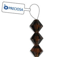 Preciosa 3mm Bicones Smoked Topaz Qty:42