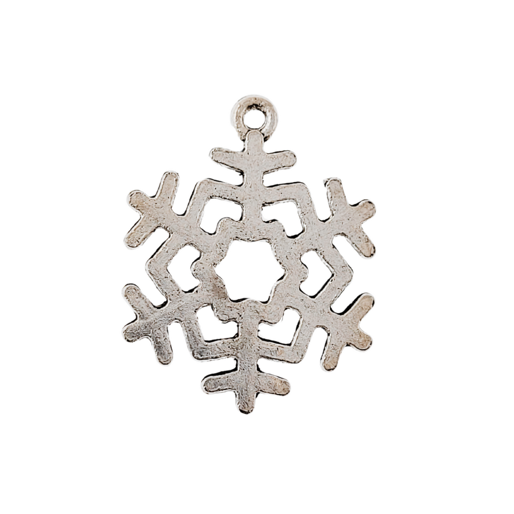 Antique Silver Charm Snowflake 11