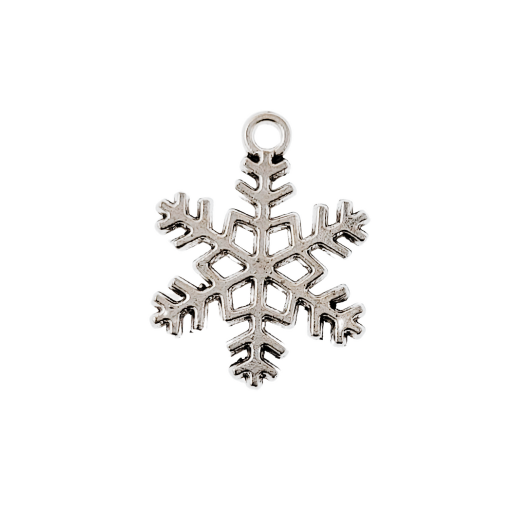 Antique Silver Charm Snowflake 12