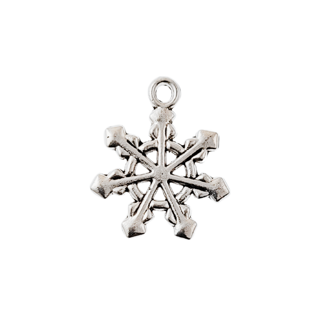 Antique Silver Charm Snowflake 13