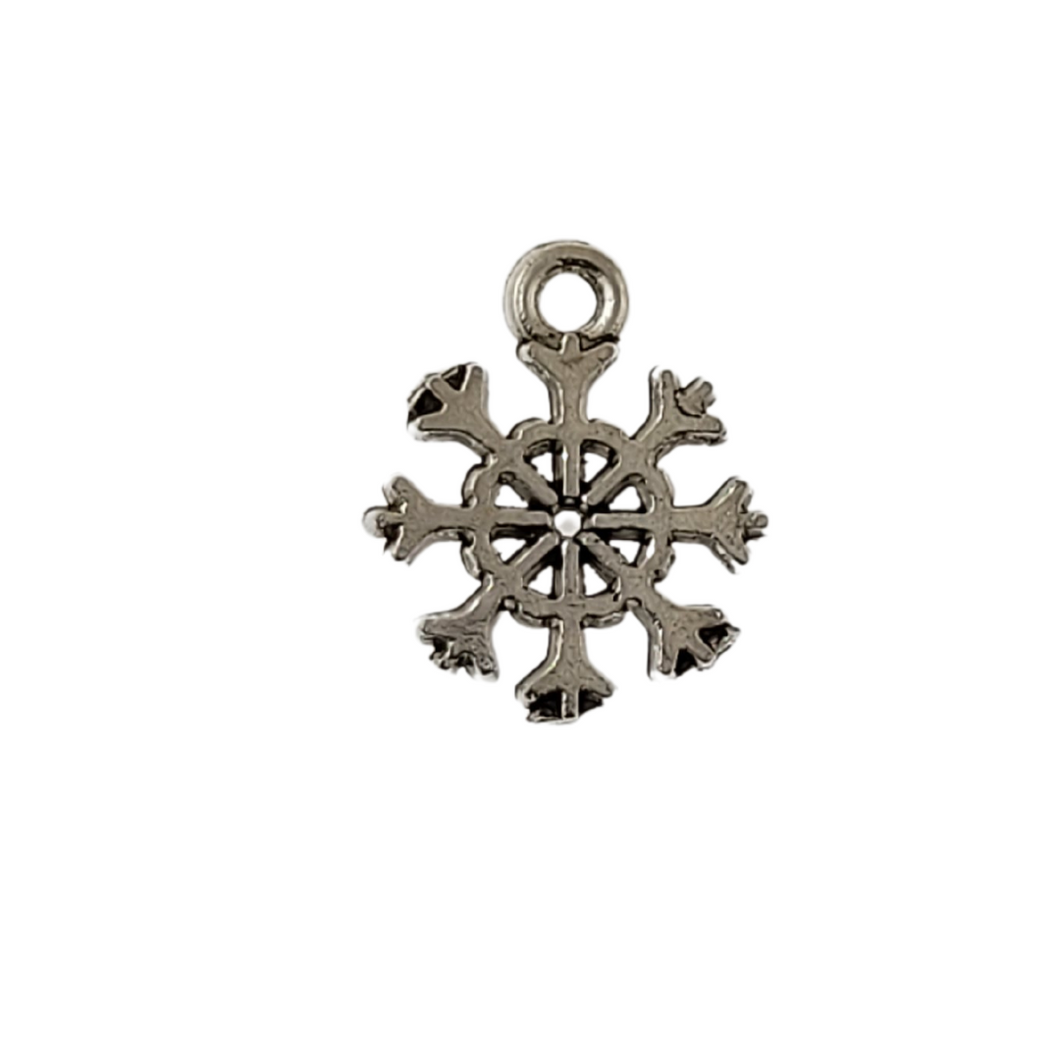 Antique Silver Charm Snowflake 4