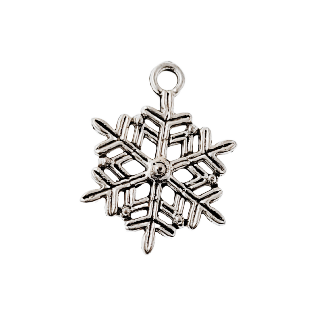 Antique Silver Charm Snowflake 6