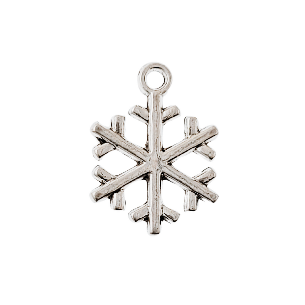 Antique Silver Charm Snowflake 7