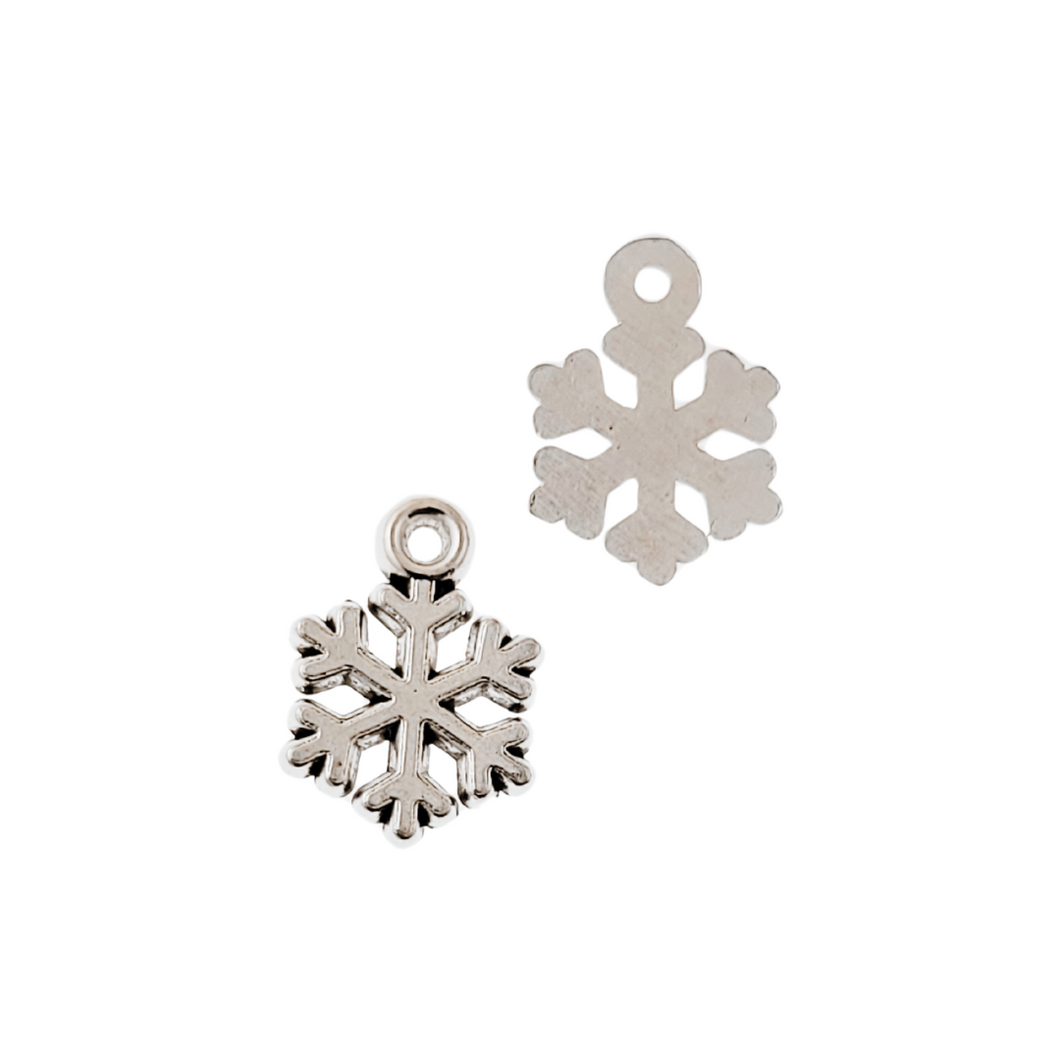 Antique Silver Charm Snowflake 1