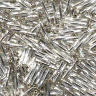 Miyuki Twisted Bugles 2x12mm 0001 Crystal Transparent Silver Lined (6g)
